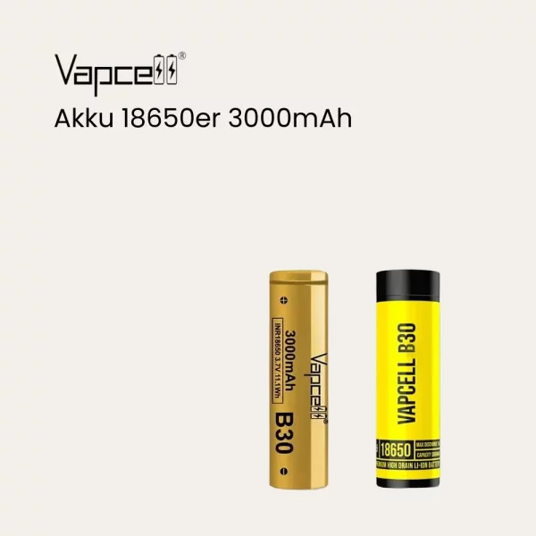 Vapcell B30 - 18650er-Akku mit 3000 mAh